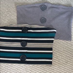 OU Buttoned tube tops
